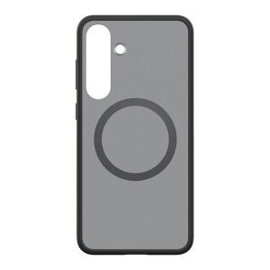 SPIGEN CAPELLA szilikon telefonvédő (ütésállóság, légpárnás keret, matt, MagSafe) FEKETE/EZÜST Samsung Galaxy S25 (SM-S931) 122454310 - Spigen