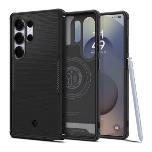 SPIGEN CORE ARMOR MAG szilikon telefonvédő (ütésállóság, kameravédő, érdes felület, MagSafe) FEKETE Samsung Galaxy S25 Ultra (SM-S938) 122454311 - Spigen