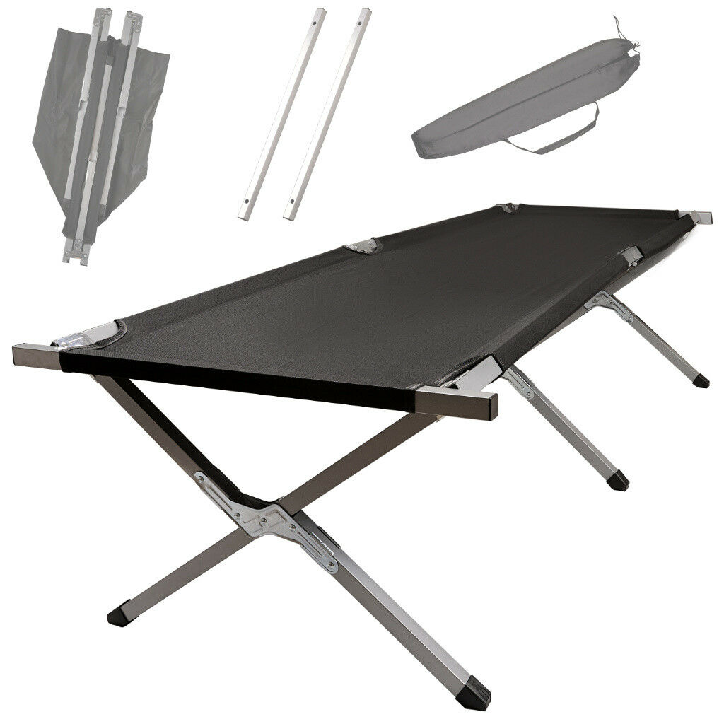 Ikonka összecsukható Kempingágy 150kg - Fekete