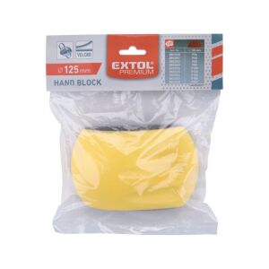 EXTOL PREMIUM Handschleifblock für 125 mm Schleifscheibe, Klettverschluss, Polyurethan 145697079 - Extol