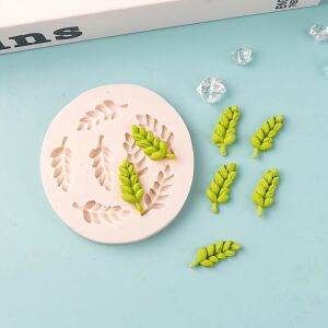 Silikon-Weizenähre-Form zum Backen, Herstellen von Fondant-Dekorationen, Schokolade, Süßigkeiten und Eiswürfeln - Backformen
