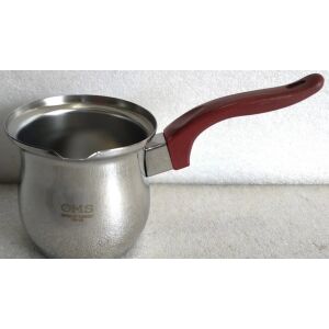 Cezve de cafea OMS din oțel inoxidabil cu mâner roșu - Fierbătoare, Sandwich-maker, Blendere, Prajitoare de paine și Storcatoare de fructe și legume