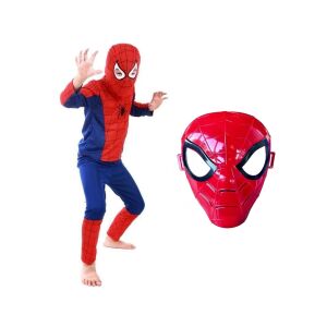 KidMania® Комплект костюм и маска Спайдърмен за деца 7-9 години 120-130 см