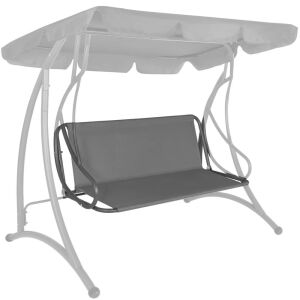 Gray swing bed fabric with black metal frame and canopy - Springos