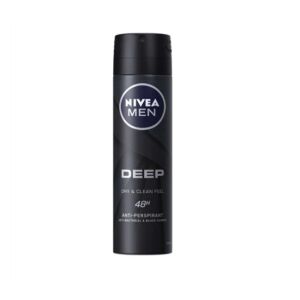 Nivea Men Deep Dezodorant w sprayu, 150ml, 48H Antyperspirant - Uroda i zdrowie