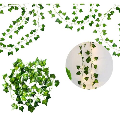 6 kusov umelý brečtan girlanda, zelené listy, 210 cm dlhé, na svadbu, párty, domácu dekoráciu