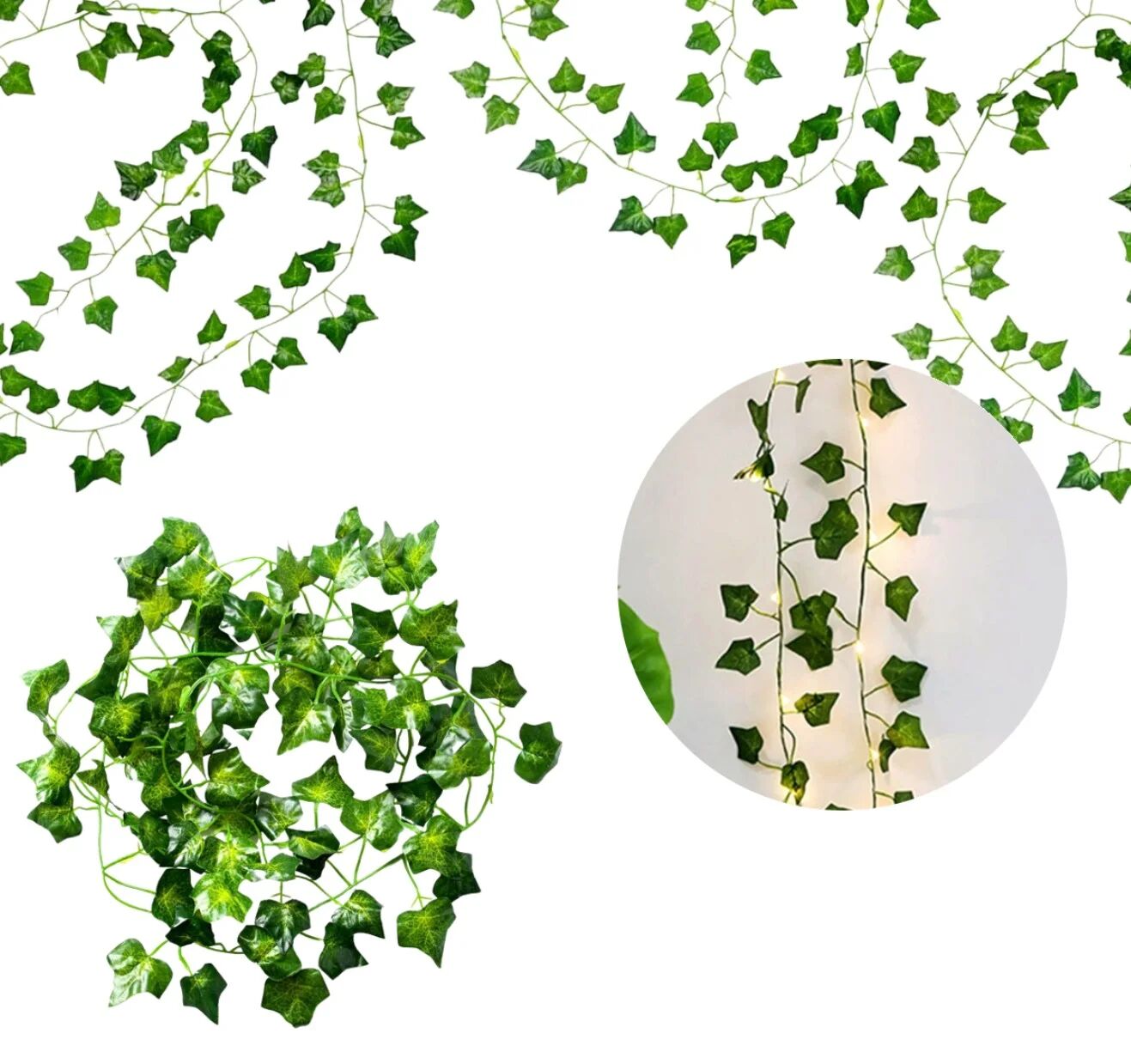 6 listov brečtanu na veniec