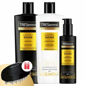 TRESemmé Lamellar Shine Hair Care Set with Shampoo, Conditioner, Serum and Free Comb - TRESemmé