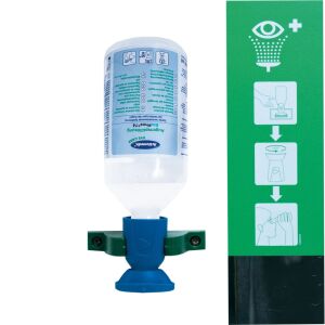 Actiomedic EYE CARE Single III Wand-Augendusche mit 500 ml BioPhos74 Phosphatpufferlösung 122474596 - Erste Hilfe