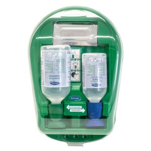 Actiomedic EYE CARE Medidrop II Design-Augendusche 1 x 500 ml mit 0,9%iger Natriumchloridlösung 1 x 250 ml mit BioPhos74 Phosphatpufferlösung 122474597 - Erste Hilfe