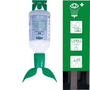Actiomedic EYE CARE TWIN Single I Wand-Augendusche mit 500 ml TWIN 0,9% Natriumchloridlösung 122474602 - Erste Hilfe
