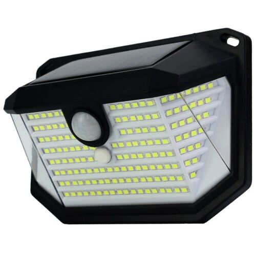 Entac Lampa Solarna Ścienna z Czujnikiem Ruchu, 1W SMD LED, 3 Tryby, IP44 Wodoodporna