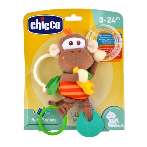 CHICCO Rágóka/csörgő vibráló majom 3m+ 122475801