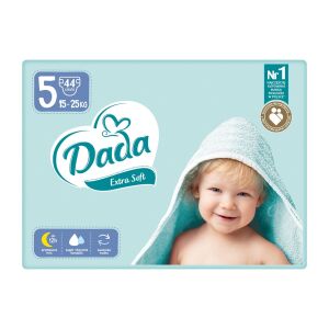 Dada Extra Soft pelenkák 5-ös méretben, 15-25 kg-os babáknak, 42 darabos kiszerelésben - Pelenka