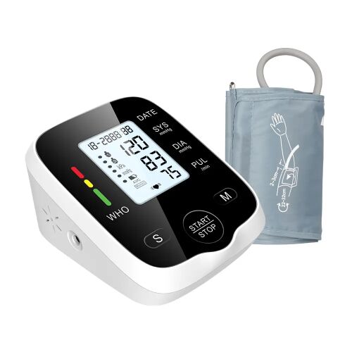 Digitális felkaros vérnyomásmérő LCD kijelzővel és mandzsettával