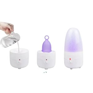 Elektromos Gőz Sterilizáló Menstruációs Kehelyhez – Fehér, Hálózati Töltés, Gyors Sterilizálás 3 Perc Alatt