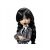 Közelkép a Monster High x Wednesday Addams baba arcáról