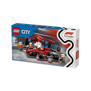 Zestaw LEGO City 60443 F1 Pit Stop & Ferrari, 322 elementów - LEGO City, LEGO Friends, LEGO Creator, LEGO Disney, LEGO Classic, LEGO Minecraft, LEGO Ninjago i LEGO Super Heroes Marvel