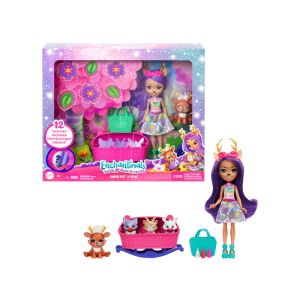 Enchantimals Danessa Deer játékszett szarvas babával és kiegészítőkkel - Enchantimals