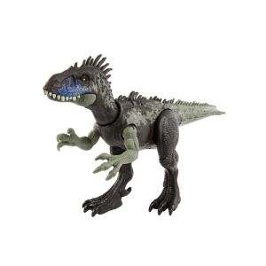 Jurassic World Dino Trackers Cryptosaurus figurka dinozaura, czarna i niebieska, z efektami dźwiękowymi - Mattel