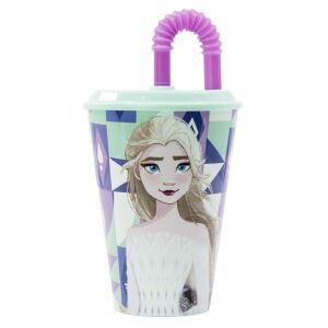 Disney Frozen Elsa plastična čaša sa slamkom, 430 ml - Hranjenje