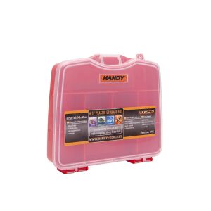 Handy 6,5 Zoll Kunststoff Aufbewahrungsbox mit klarem Deckel und 8 Fächern - Werkzeug- & Teilesortierer