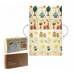 Kétoldalas gyermek oktatószőnyeg 180x200x1 cm + táska