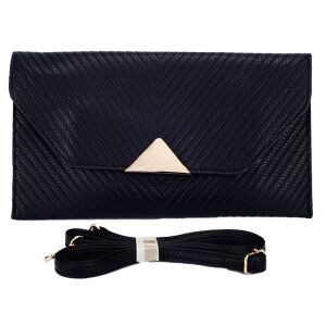 Dollcini Premium čierna mini kabelka cez rameno z umelej kože s odnímateľným popruhom - Kufre&tašky