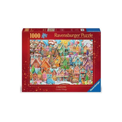 Ravensburger Świąteczna Wioska Piernikowa Puzzle 1000 Elementów Pudełko