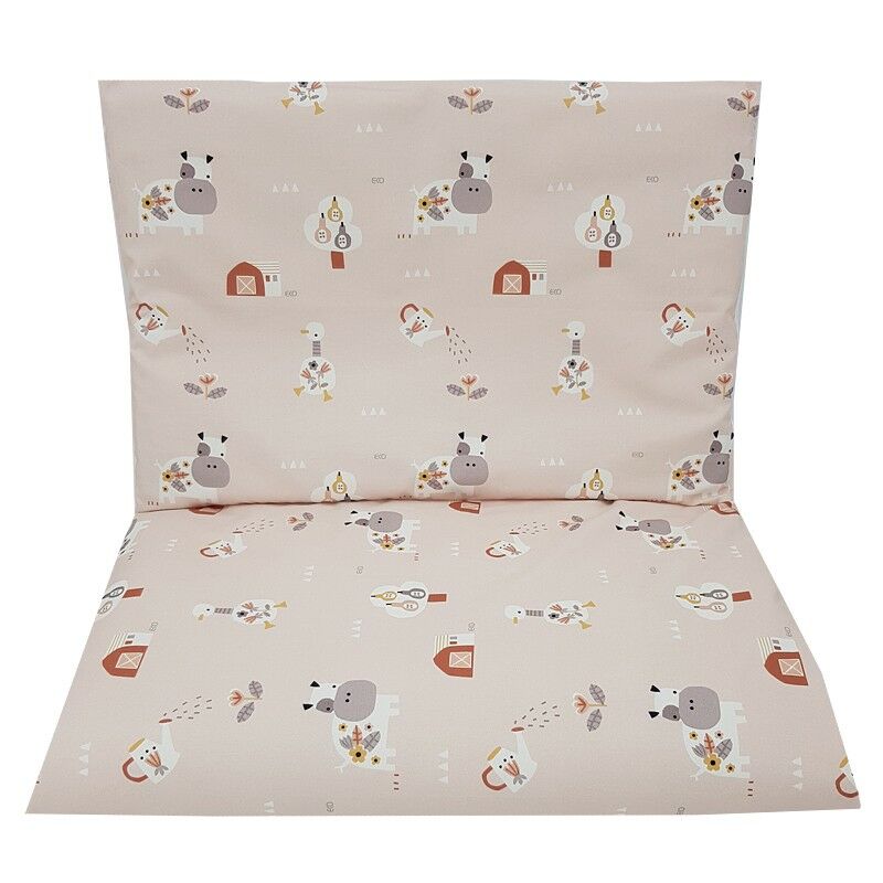 EKO Ágynemű 2 részes pamut My farm Powder pink mintával 40x60 cm,... EKO Ágynemű 2 részes pamut My farm Powder pink mintával 40x60 cm,...