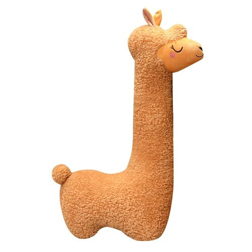 Jucărie de pluș alpaca roz Dollcini, 85 cm, moale și drăgălașă