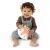 Toddler holding Ingenuity Crinklet Fox Plush Rattle Toy