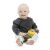 Baby holding Baby Einstein Cal-a-Puller rattle toy