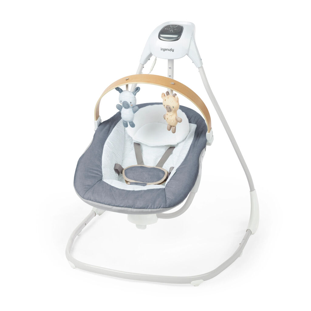 E-shop INGENUITY Hojdací muzikál Chambray 0m+, do 9 kg