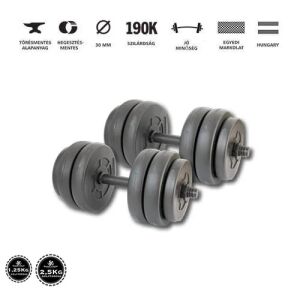 Sada činiek GazoFitness 2x15Kg so závitovou tyčou, vybavenie pre domáci tréning - Posilňovanie