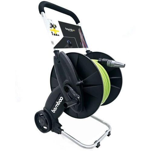 Bamboo Connet tömlőkocsi 23m tömlővel, kerti tömlőkocsi, tömlő kocsi, tömlő talicska, kerti locsolás, gyepápolás