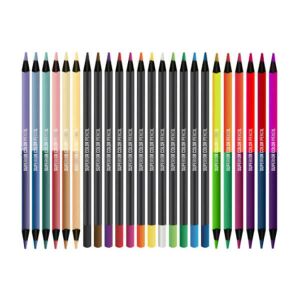 SCOOL Supersoft Black kétvégű színes ceruzák, 24 élénk szín - Színes ceruza