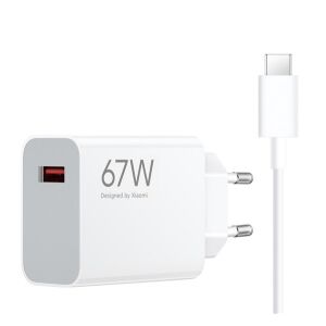 XIAOMI HYPERCHARGE hálózati töltő USB aljzat 67W, gyorstöltő, FEHÉR
