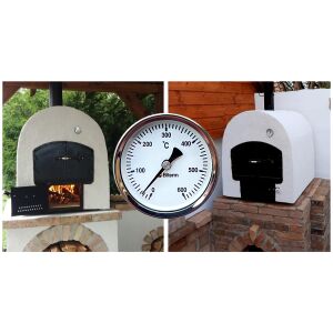 Biterm kemencehőmérő használat közben, hőmérséklet mérése pizzasütőben - Kerti grillező, sütő eszköz