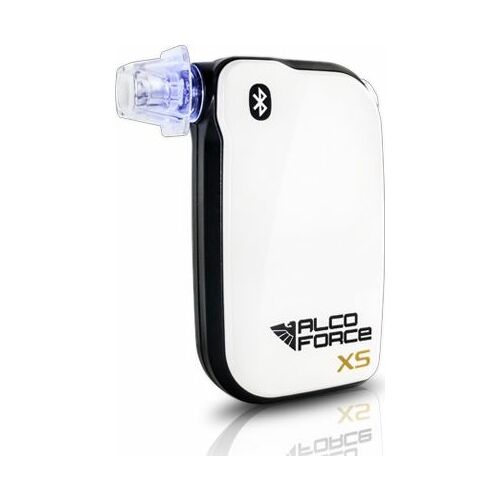 AlcoForce XS weißer elektrochemischer Alkoholtester mit Bluetooth