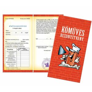 Vicces Kőműves bizonyítvány, humoros ajándék építőmunkásnak - Vicces ajándék
