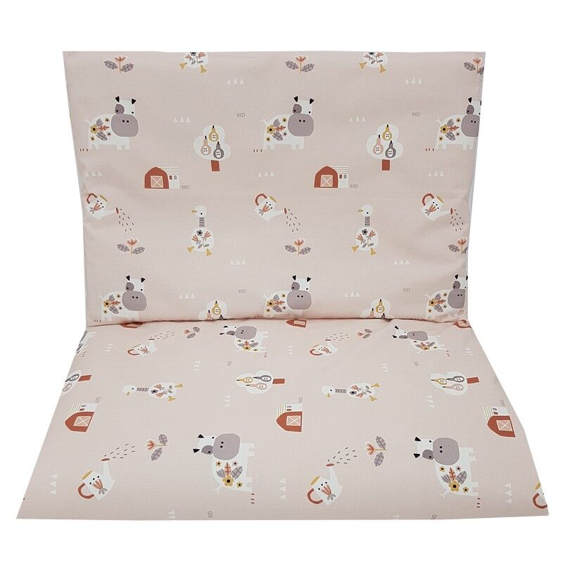 EKO Ágynemű 2 részes pamut My farm Powder pink mintával 40x60 cm,...