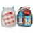 Skip Hop Owl Thermos in Lunch Bag with Water Bottle and Apple