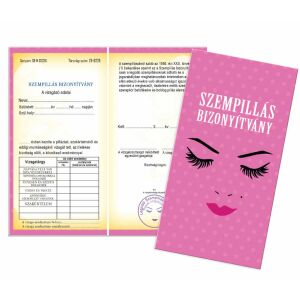 Vicces szempilla bizonyítvány, Szempillás, humoros ajándék szempilla technikusoknak - Vicces ajándék