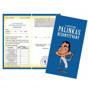 Vicces bizonyítvány, A legnagyobb pálinkás - Humoros oklevél a legnagyobb pálinka rajongónak - Vicces ajándék