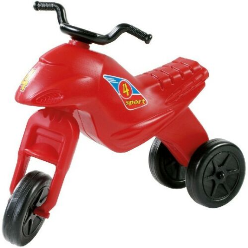 Rotes Plastik-Spielzeugmotorrad für Kinder, fußbetrieben, Marke 4 Sport