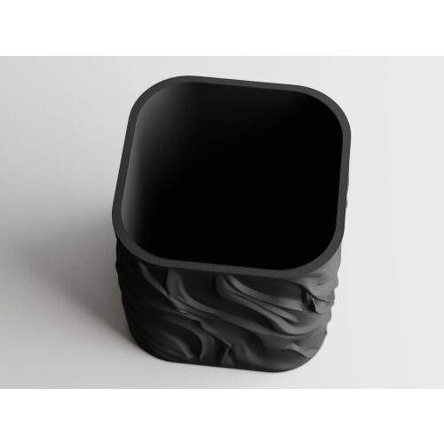 Doniczka dekoracyjna Sani, Zephyra, duża 112 x 112 x 109 mm, Matowa czerń 122637128