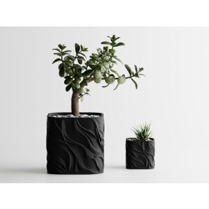Декоративна саксия Sani, Zephyra, maxi 135 x 135 x 131 mm, Matte Black 122637118 - Градинарство