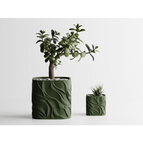 Sani Dekotopf, Zephyra, mittel 90 x 90 x 87 mm, dunkelgrün matt 122637168