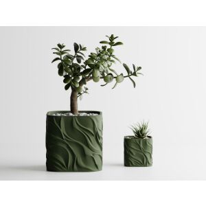 Декоративна саксия Sani, Zephyra, голяма 112 x 112 x 109 mm, Dark Green Matt 122637173 - Градинарство